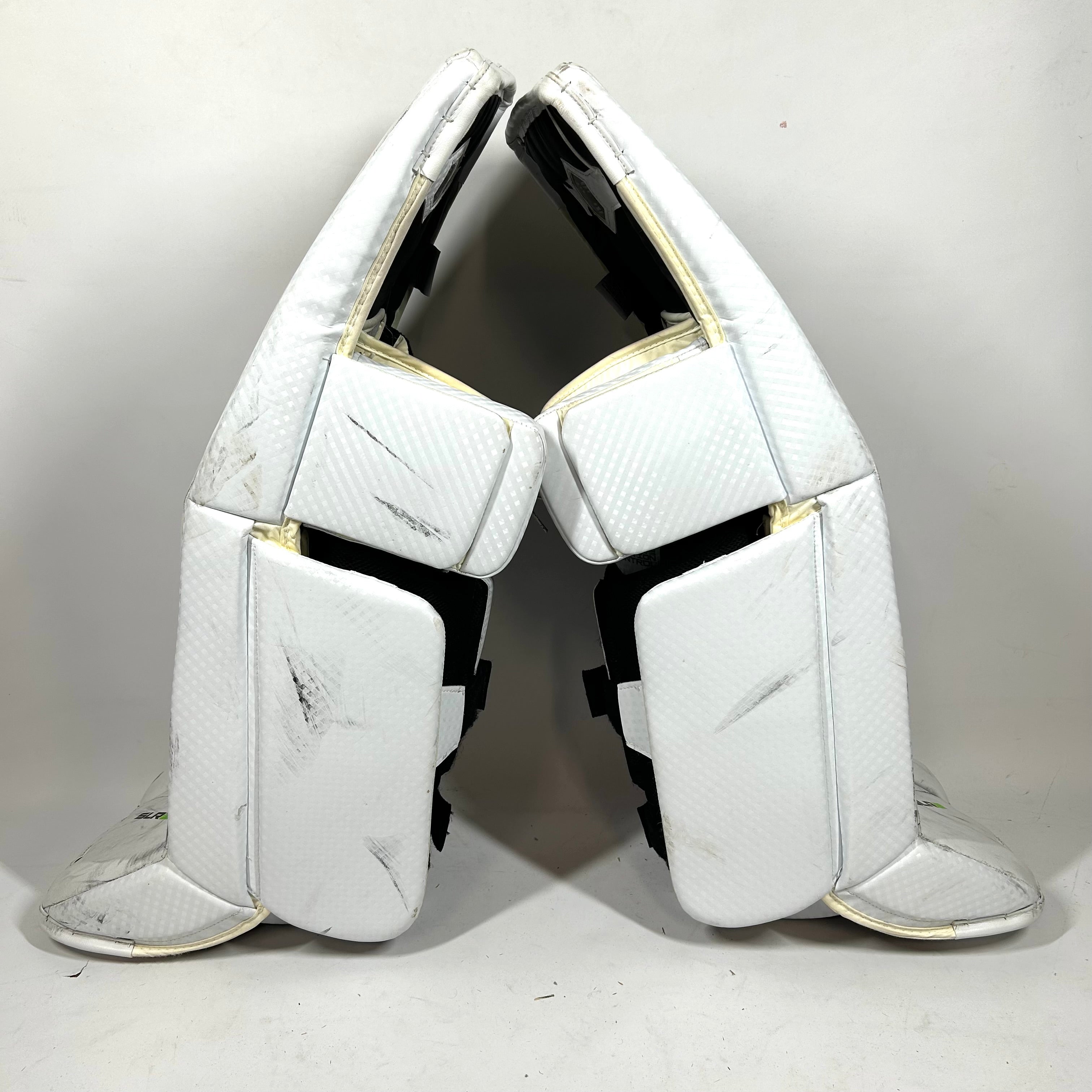 Vaughn SLR2 - Jambières de gardien de but Pro Stock d'occasion (blanc/noir)
